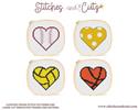 Pattern, LOVE Frame Hearts - Baseball Pickleball Volleyball Basketball by Stitches and Cutz
