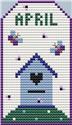 Pattern, Spring Birdhouse Tag by Cute Embroidery by Kate