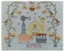Pattern, Barn Calendar April by Twin Peak Primitives