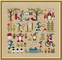 Pattern, Les Olympiades Des Gnomes by Jardin Prive'