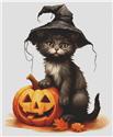 Pattern, Halloween Cat by White Willow Stitching