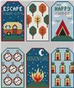 Pattern, Camping Tags by Cute Embroidery by Kate