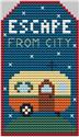 Pattern, Escape from City Tag by Cute Embroidery by Kate