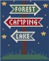 Pattern, Camping Sign by Cute Embroidery by Kate