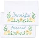 Stamped Stitchable, Thankful & Blessed (Lace Edge Pillowcase) by Jack Dempsey