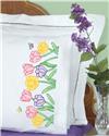 Stamped Stitchable, Beautiful Blooms (Lace Edge Pillowcase) by Jack Dempsey