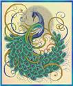 Pattern, Swirling Peacock by Joan Elliott Design