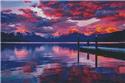 Pattern, Mini Lake McDonald Sunset by Artecy Cross Stitch