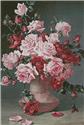 Pattern, Pink Roses in a Vase 2 - Large by Artecy Cross Stitch
