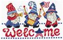 Pattern, Patriotic Gnomes Welcome by Imaginating