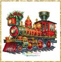 Pattern, Christmas Train 1 by Les Petites Croix De Lucie