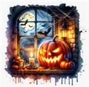 Beads, Buttons & Charm, Pumpkin Window Magnet by Les Petites Croix De Lucie