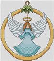 Pattern, Angel Ornament Round by Artists Alley
