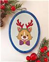 Pattern, Christmas Corgi Boy by Cute Embroidery by Kate