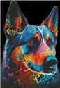 Pattern, Abstract German Shepherd - Large by Artecy Cross Stitch
