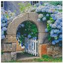 Pattern, Hydrangeas Garden Gate by Artecy Cross Stitch