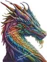 Pattern, Mini Rainbow Dragon 2 - No Background by Artecy Cross Stitch