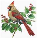 Pattern, Female Cardinal and Holly by Artecy Cross Stitch