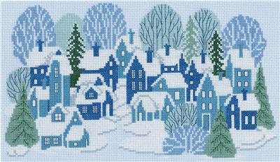 Cross Stitch Patterns, Snowy Serenity by Imaginating