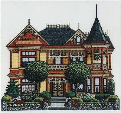 Cross Stitch Patterns, Gingerbread Mansion by Nancy Spruance Designs