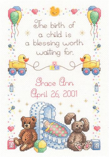 Cross Stitch Patterns, Baby Blessing by Imaginating