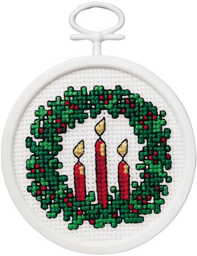 Cross Stitch Kits, Holiday Wreath by Janlynn