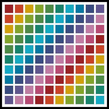 Cross Stitch Patterns, Coloured Square by Artecy Cross Stitch