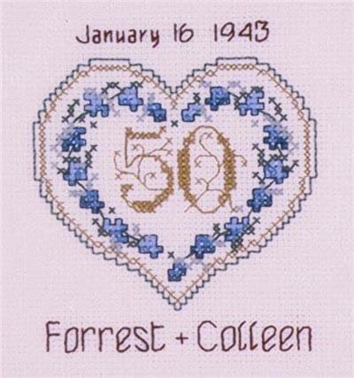 Cross Stitch Patterns, Anniversary Heart by Imaginating