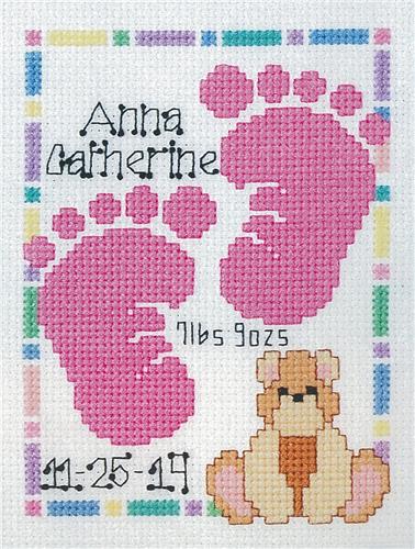 Cross Stitch Kits, Baby Footprints by Janlynn