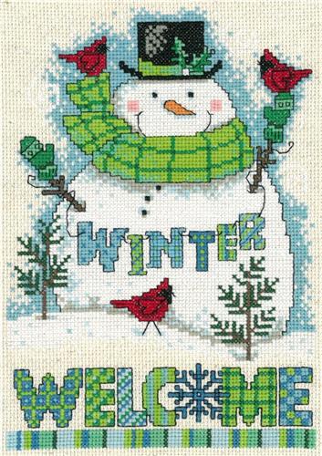 Winter Welcome Snowman | Cross Stitch Kit