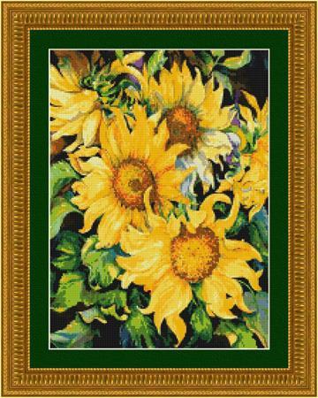 手芸素材・材料 クロスステッチ【Kustom Krafts】Sunflowers 99927