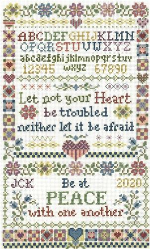 Cross Stitch Patterns, Let Not Your Heart Sampler by Imaginating