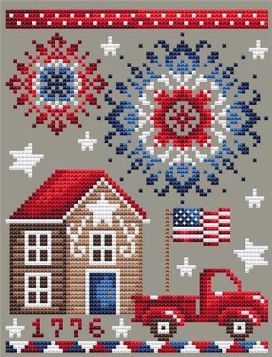 Cross Stitch Patterns, July 4th by Shannon Christine Designs