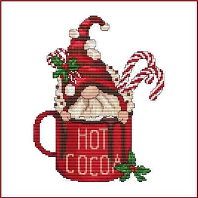Cross Stitch Patterns, Hot Cocoa Gnome Mug by Cross Stitch Wonders