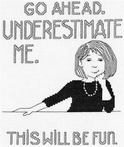 Cross Stitch Patterns, Underestimate Me by Imaginating