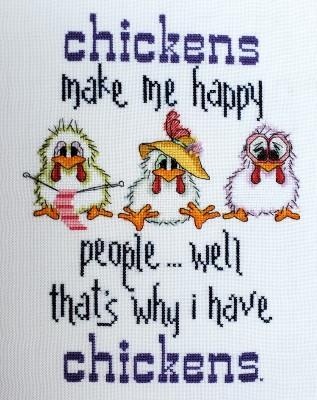 Cross Stitch Patterns, Chickens Make Me Happy by MarNic Designs