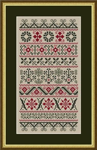 Cross Stitch Patterns, Christmas Band Sampler by Happiness is Heartmade