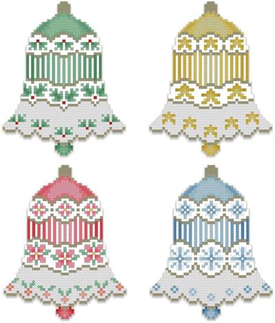 Crazy Christmas Bells Ornaments | Cross Stitch Pattern