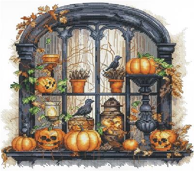 Cross Stitch Patterns, Halloween Window by Les Petites Croix De Lucie