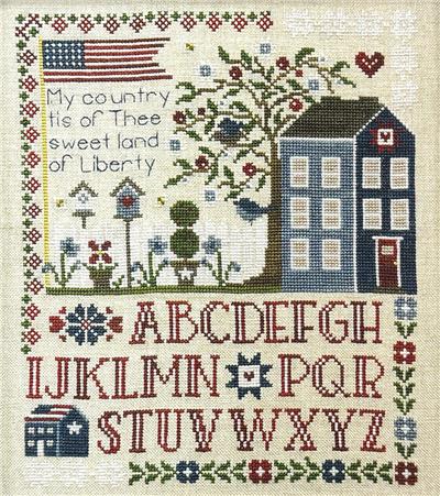 Cross Stitch Patterns, American Sampler by Primrose Cottage Stitches