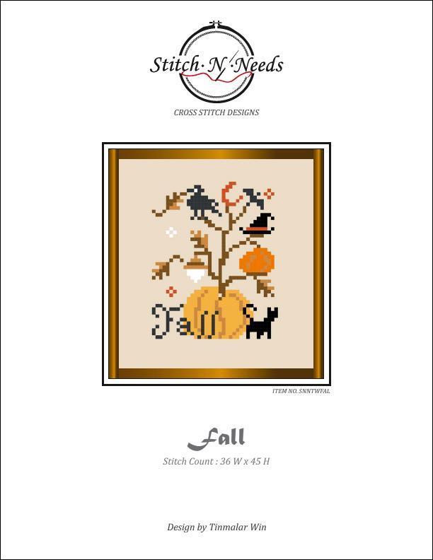 "FALL" Cross Stitch Pattern