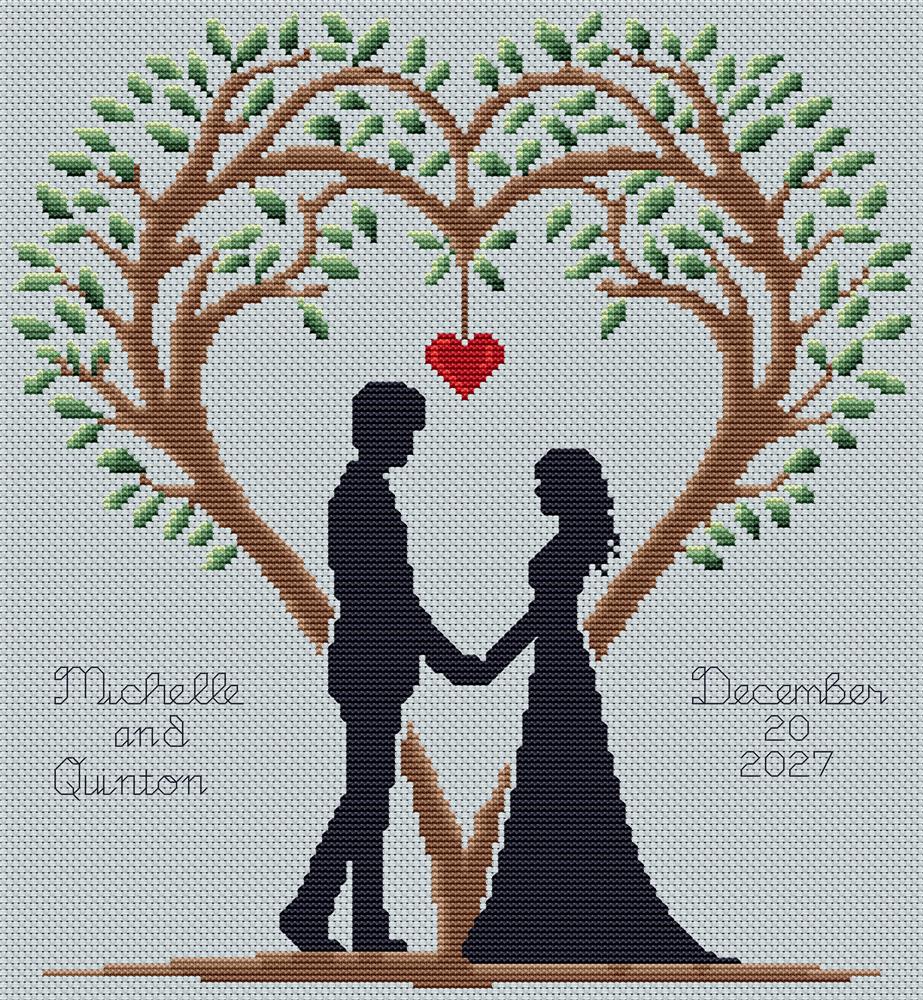 Cross Stitch Wedding - Fabric Flair, image size:923x1000