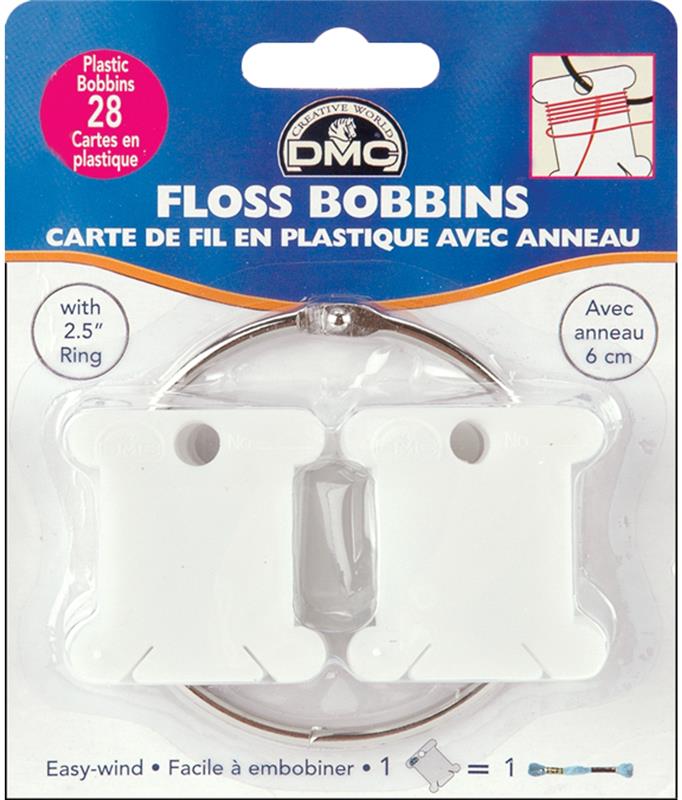 Plastic Bobbins With Metal Ring Cross Stitch Item