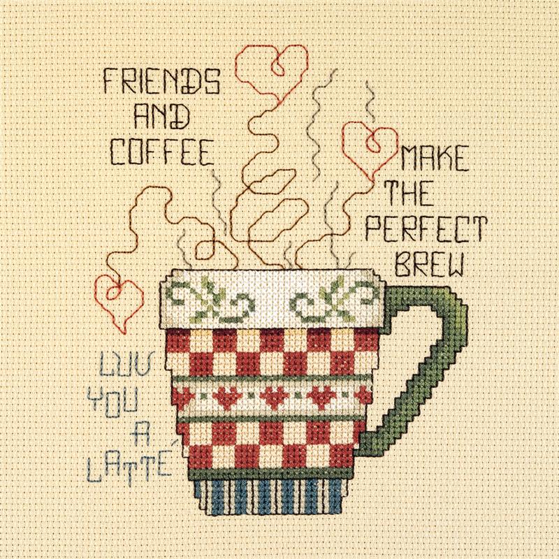 Friends And Coffee (cross stitch kit)