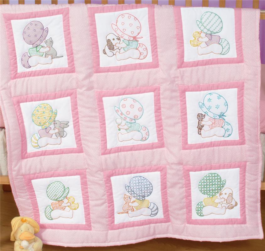 Baby Ducks Nursery Quilt Blocks (stamped cross stitch)