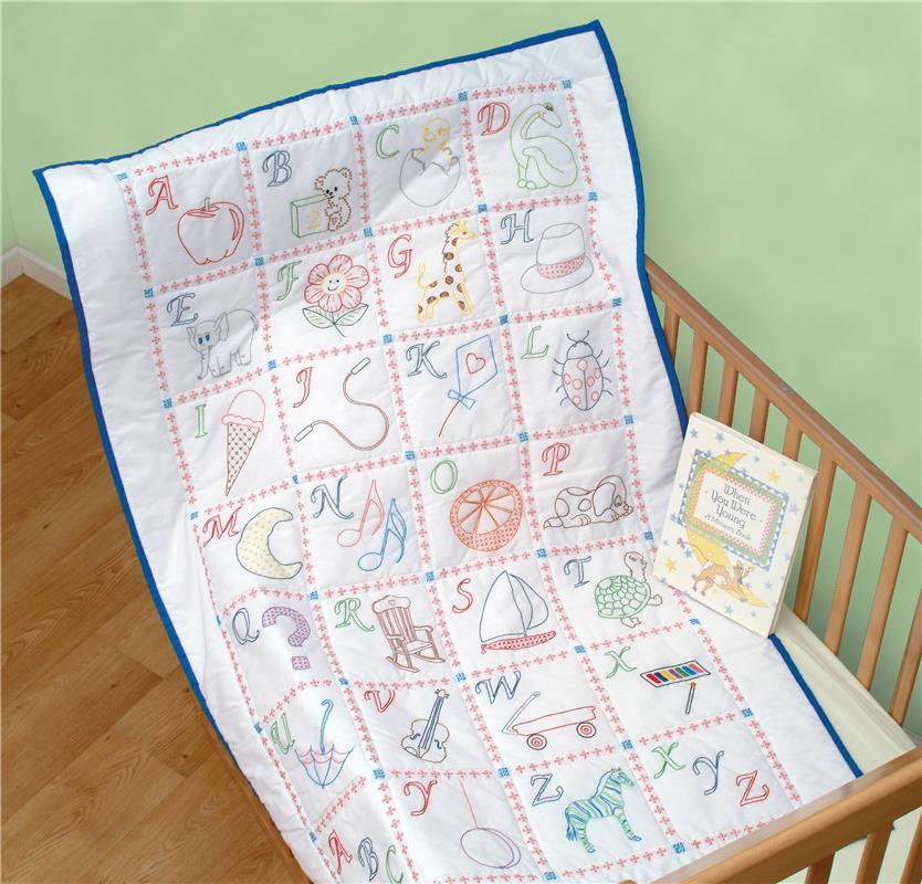 Dimensions Baby Hugs Quilt Stamped Cross Stitch Kit 34X43