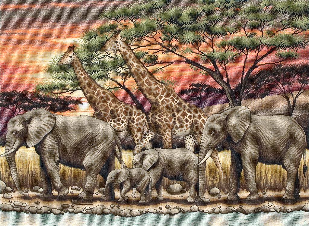 African Sunset (cross stitch kit)