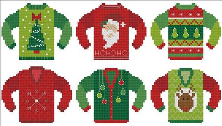 Mini Cross Stitch Patterns Ugly Christmas Sweaters: Easy Counted Cross  Stitch Patterns (12 Patterns Book) - PinoyStitch