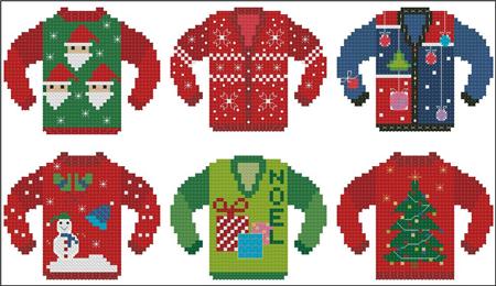 Ugly Christmas Sweater Minis 2 by PinoyStitch