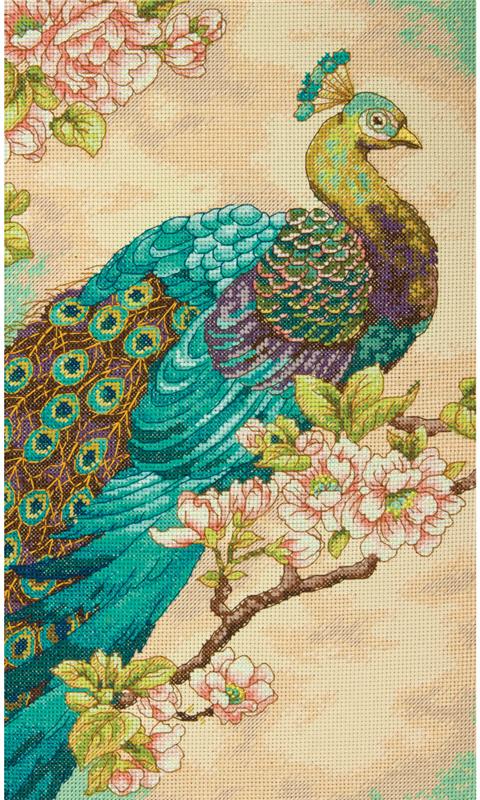 Design Works Counted Cross Stitch Kit 14x14-peacock (14 Count